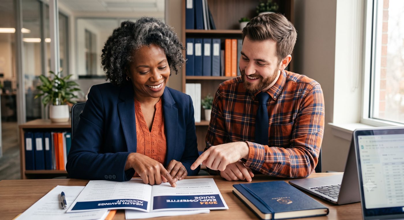 Reviewing a benefits guide together